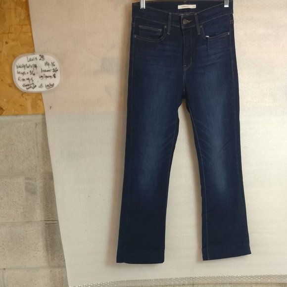 Levi's Zip Fly Mid Rise Canyon Slimming Bootcut Jeans 28w/Measurement - Picture 5 of 11